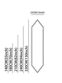 1入組套幾何提花流蘇裝飾桌旗波西米亞滌綸長方形餐桌旗 - 米色 - 查看 8