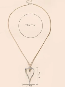 愛心掛飾項鍊 - 彩色 - 查看 4