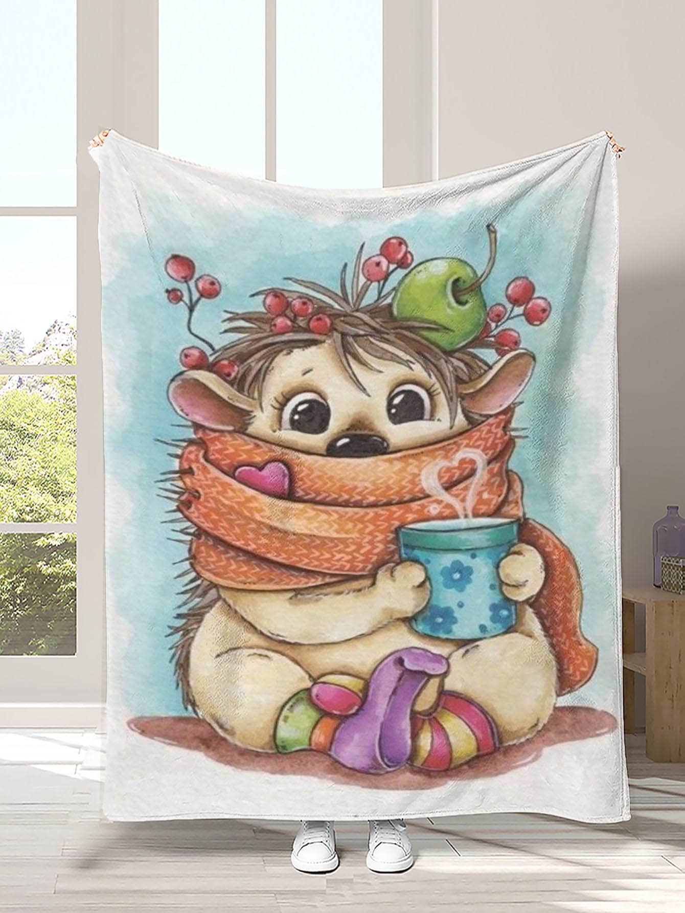 1 cái chăn hoa văn nhím - Nhiều màu - Xem 1