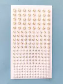 1pc White Faux Pearl Assorted Sticker, Simple Multi-Purpose Sticker For DIY Craft, Decoration Back To School - White - View 3