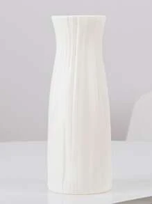 1入組塑膠花瓶現代白色花瓶適用於花 - 白色 - 查看 3