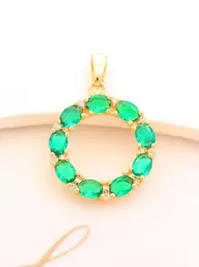 Colgante DIY zirconia cúbica círculo - Multicolor - Ver 1