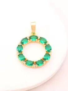 Colgante DIY zirconia cúbica círculo - Multicolor - Ver 4