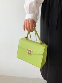Túi đeo chéo Nữ màu trơn - màu xanh lá - Xem 5