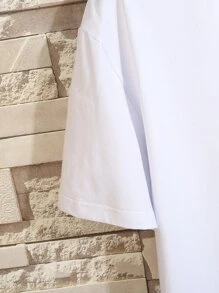 Manfinity Homme Men Graphic Print Tee - White - View 4