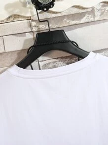 Manfinity Homme Men Graphic Print Tee - White - View 6