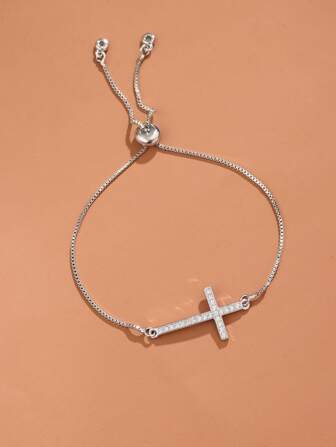 水鑽十字架裝飾手環