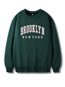 Aesthetic Post Áo nỉ Nam Lá thư Giải trí - Màu xanh lá cây đậm - Xem 3