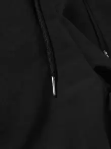 Manfinity Homme Pantalones Cortos De Cintura Con Cordón Para Hombre Con Bolsillos Diagonales Y Ajuste Holgado - Negro - Ver 5