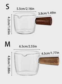 1pc Mini Coffee Measuring Cup, Cute Milk Cup For Household - Clear - View 2
