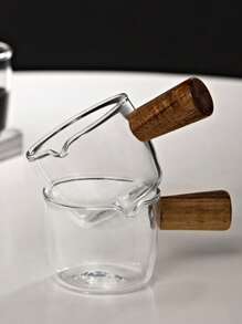 1pc Mini Coffee Measuring Cup, Cute Milk Cup For Household - Clear - View 4