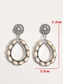 Hoa tai giọt nước - trắng - Xem 3