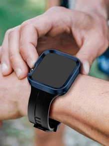 Vỏ hai tông màu tương thích với Apple Watch - Màu xanh lam - Xem 3