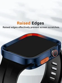 Vỏ hai tông màu tương thích với Apple Watch - Màu xanh lam - Xem 6