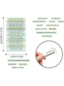 8pcs Slogan Graphic Assorted Sticker, Simple Multi-Purpose Sticker For DIY Craft, Decoration Back To School - Baby Pink - View 4