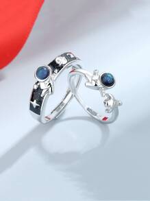 2入組宇航員裝飾戒指 - 彩色 - 查看 1