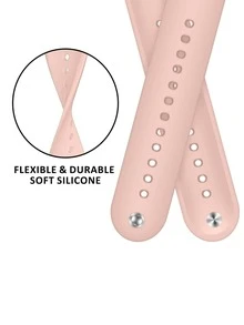 Silicone Watchband Compatible With Apple Watch - Pink - View 4