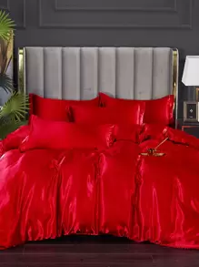 1 Màu Đỏ Túi Đựng Chăn Màn, Tối Giản Bộ Đồ Giường Polyester Túi Đựng Chăn Màn Cho Gia Đình - Gỗ đỏ - Xem 1