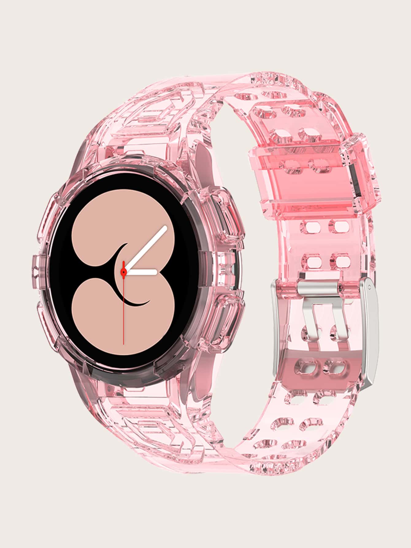 Dây đeo đồng hồ silicon 2 trong 1 tương thích với đồng hồ Samsung - Hồng - Xem 1