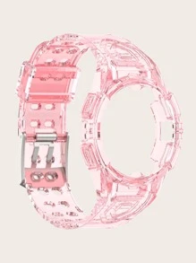 Dây đeo đồng hồ silicon 2 trong 1 tương thích với đồng hồ Samsung - Hồng - Xem 2