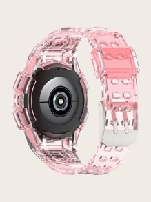 Dây đeo đồng hồ silicon 2 trong 1 tương thích với đồng hồ Samsung - Hồng - Xem 3