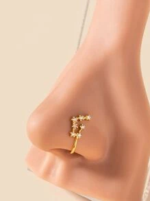 1 Đơn Giản & Phong Cách Kim Cương Giả Trang Trí Mũi Nhẫn Không Cần Xỏ Lỗ Giả Kẹp Cho Nữ & Bé Gái bộ Trang Sức Đồng - Vàng - Xem 5