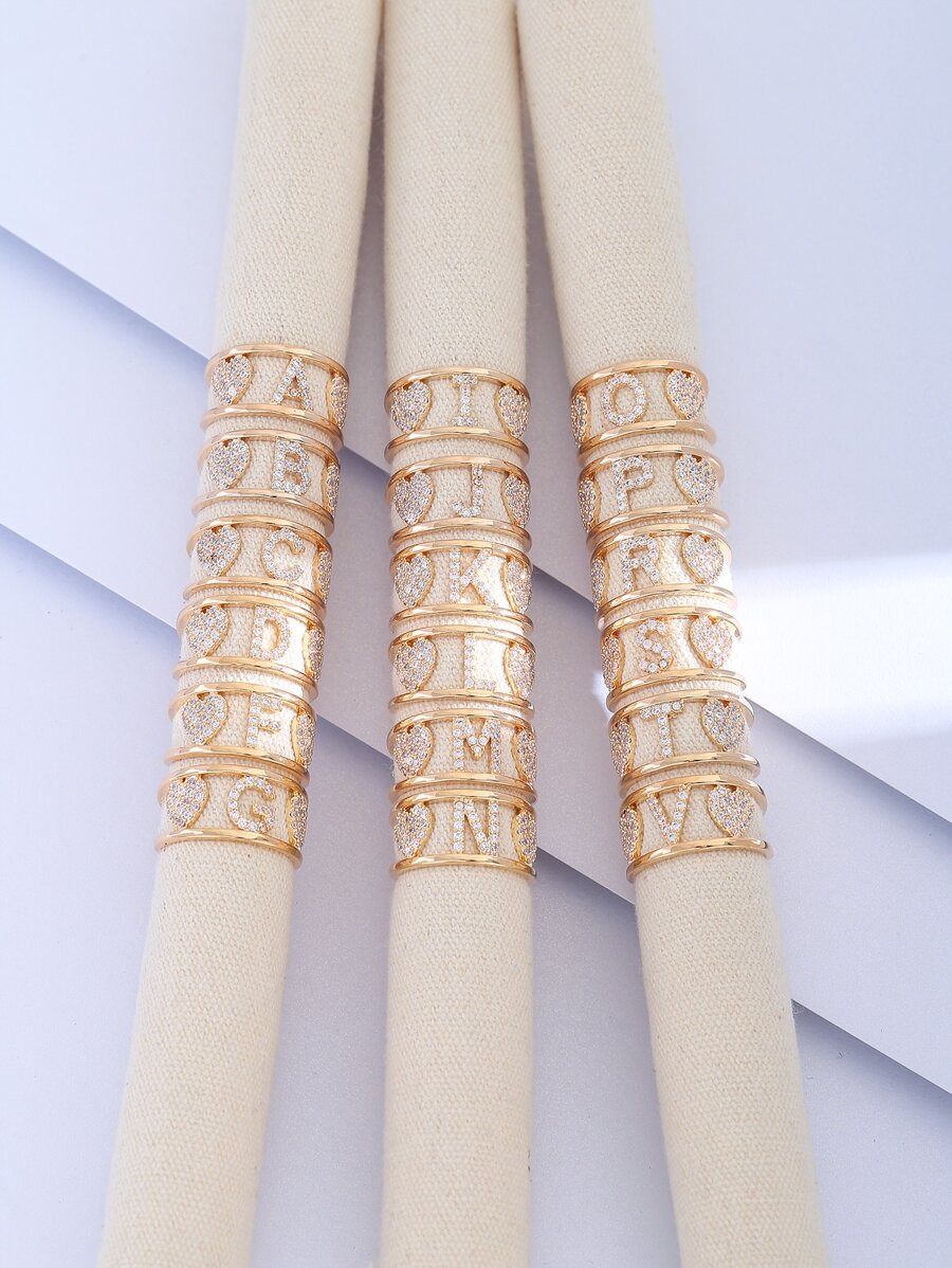 1入組鏤空設計戒指 - 金黃色 - 查看 1