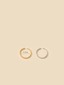 2pcs/set Minimalist Nose Cuff Stainless Steel Popular Piercing Body Jewelry Gift For Women & Men, Stainless Steel Jewelry - Multicolor - View 4