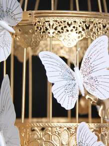 12 件 3D 蝴蝶贴纸，闪光白色自粘蝴蝶墙贴，用于家居装饰，贴纸，墙贴花，乙烯基贴花用于家居装饰，春季装饰品让您的家焕然一新，节日装饰贴纸礼物生日毕业 - 白色 - 查看 5