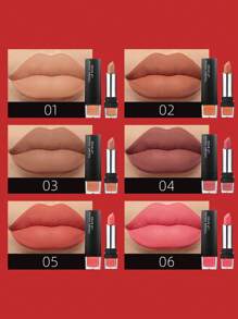 6 piezas de larga duración mate Lápiz labial Kit - Multicolor - Ver 4