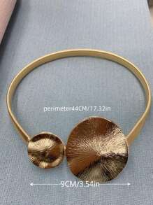 1pc Lotus Leaf Decor Curtain Holdback, Minimalist Iron Curtain Buckle For Household Gifts Birthday Graduation - Gold - View 5