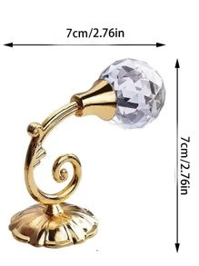 2 cái Rhinestone Trang trí Rèm Móc - Vàng - Xem 5