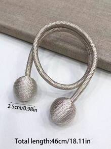 1pc/2pcs/4pcs Double Ball Twist Lock Curtain Hooks, Multiple Colors Available - Champagne - View 4