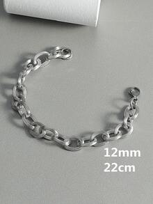 Vòng tay chuỗi tối giản cho nam - Bạc - Xem 3