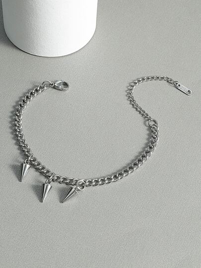 男士圓錐吊墜手環