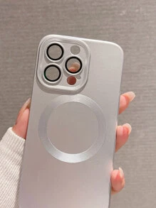 电镀磁性无线充电手机壳兼容 Iphone 16 Pro Max/16/16 Pro/16 Plus/15/15 Pro Max/15 Pro/15 Plus/11/12/13/14 Pro Max/XS/XR/11 Pro/11 Pro Max/12 Pro/12 Pro Max/13 Pro/13 Pro Max/14 Pro/14 Pro Max/14 Plus，极简设计软壳 - 銀色 - 查看 5