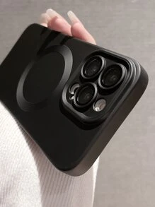 电镀无线充电磁吸手机壳适用于 17 Pro Max/17 Pro/16 Pro Max/16/16 Pro/16 Plus/15/15 Pro Max/15 Pro/15 Plus/11/12/13/14 Pro Max/XS/XR/11 Pro/11 Pro Max/12 Pro/12 Pro Max/13 Pro/13 Pro Max/14 Pro/14 Pro Max/14 Plus，极简软壳 - 黑色 - 查看 3