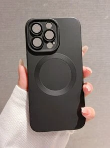 电镀无线充电磁吸手机壳适用于 17 Pro Max/17 Pro/16 Pro Max/16/16 Pro/16 Plus/15/15 Pro Max/15 Pro/15 Plus/11/12/13/14 Pro Max/XS/XR/11 Pro/11 Pro Max/12 Pro/12 Pro Max/13 Pro/13 Pro Max/14 Pro/14 Pro Max/14 Plus，极简软壳 - 黑色 - 查看 6