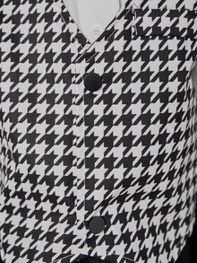 小男童千鳥格印花馬甲和襯衫和短褲