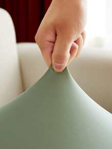 1pc Fiber Sofa Seat Cushion Cover, Minimalist Waterproof Sofa Cushion Cover For Home - Lime Green - View 5