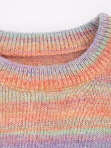 Space Dye Drop Shoulder Jumper - Multicolor - View 4