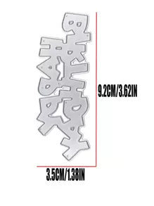 1pc Letter Shaped Cutting Die - Silver - View 2