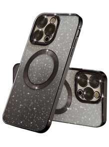 Hadaasi Y2k 电镀镂空防震防震手机壳 兼容 iPhone 15/15Pro/15Plus/15Promax - 黑色 - 查看 4