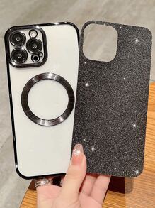 Hadaasi Y2k 电镀镂空防震防震手机壳 兼容 iPhone 15/15Pro/15Plus/15Promax - 黑色 - 查看 5