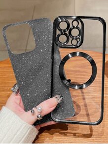 Hadaasi Y2k 电镀镂空防震防震手机壳 兼容 iPhone 15/15Pro/15Plus/15Promax - 黑色 - 查看 6