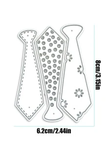 1pc Tie Design Cutting Die - Silver - View 2