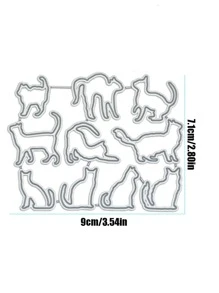 1 khuôn cắt hình mèo hoạt hình - Bạc - Xem 2
