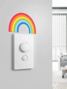 3pcs/set PVC Wall Sticker, Modern Rainbow Pattern Glow In The Dark Wall Decal For Home