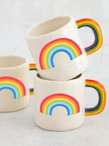3pcs/set PVC Wall Sticker, Modern Rainbow Pattern Glow In The Dark Wall Decal For Home