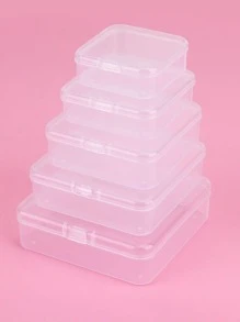 2 Hộp Đựng Văn Phòng Phẩm Mini Trong Suốt, Giá Để Bàn Đa Năng Đơn Giản Cho Văn Phòng, Trường Học, Sinh Viên - trắng - Xem 1